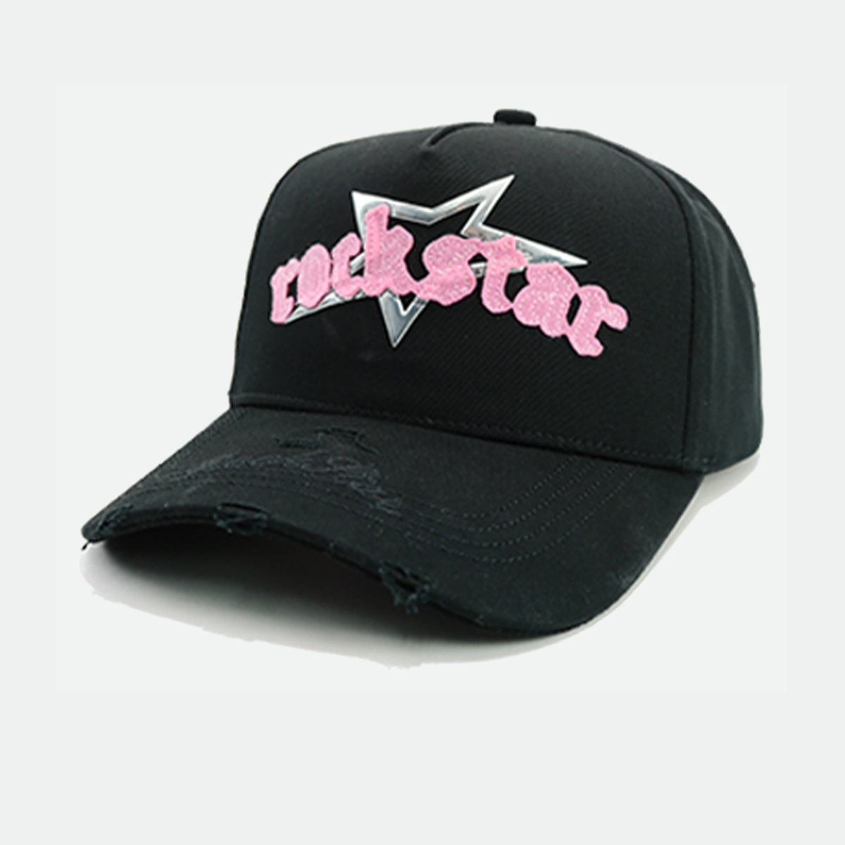 Pink Rockstar Distressed Hat – RS-CH09