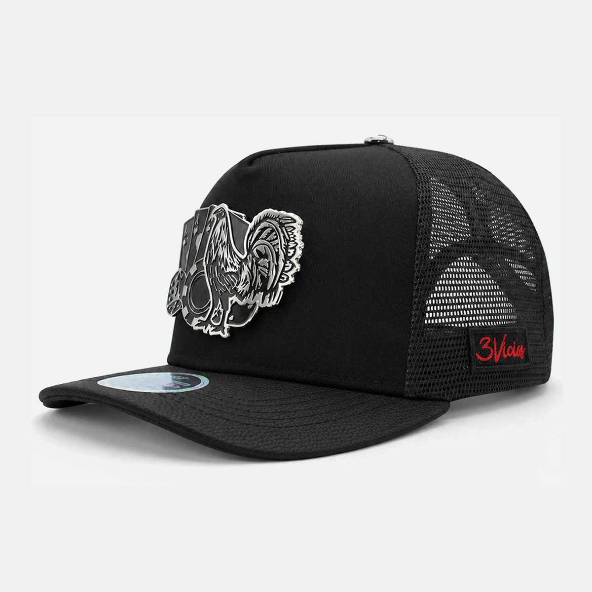 Metal Badge Rooster Trucker Hat – RS-MT10