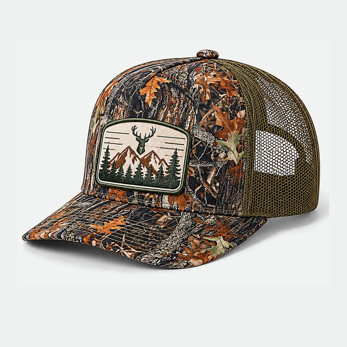 Camo Stag Deer Trucker Hat HD-CM24